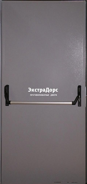 Глухая противопожарная дверь серая с антипаникой в Щёлково  купить
