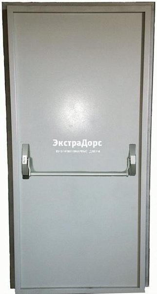 Входная противопожарная дверь металлическая утепленная металлическая глухая белая с антипаникой в Щёлково  купить