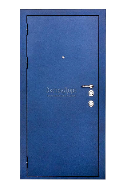 Противопожарная уличная дверь металлическая утепленная EIW 60 синяя глухая однопольная в Щёлково  купить